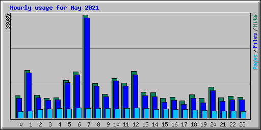 Hourly usage for May 2021