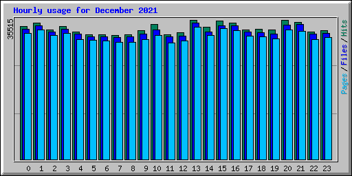 Hourly usage for December 2021