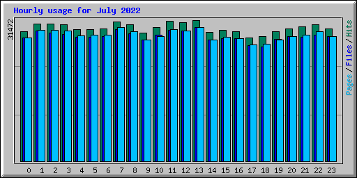 Hourly usage for July 2022