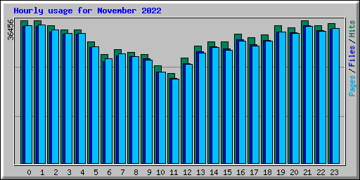 Hourly usage for November 2022